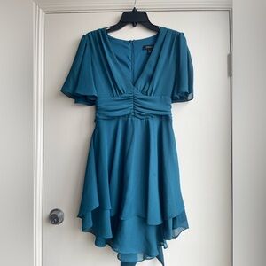 Teal Short Sleeve Dress